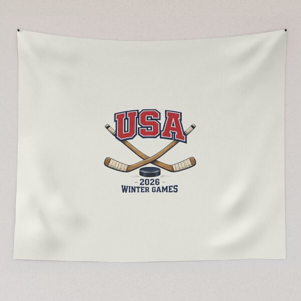 Item preview, Vintage American Ice Hockey, USA Hockey 2026, Winter Games, Ice Hockey Lover, Team usa hockey designed and sold by Vonravenn.