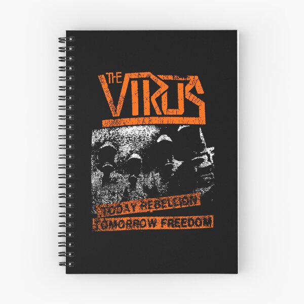 Item preview, The Virus Today Tomorrow Freedoom Orange Typography And White Silhouette designed and sold by ShawonDesigns.