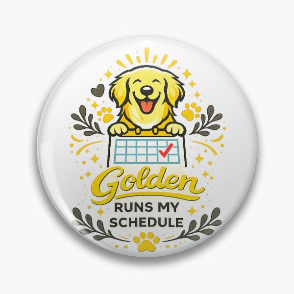 Item preview, Golden Runs My Schedule Golden Retriever Gift designed and sold by WildVista.
