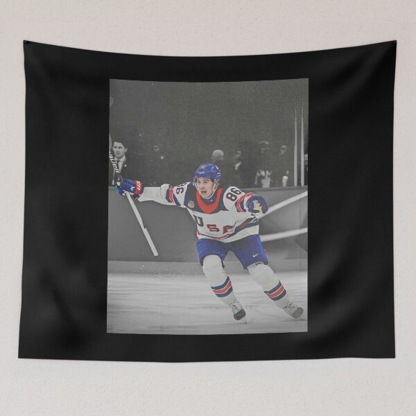 Item preview, Jack Hughes Usa Gold Hockey, Patriotic hockey, American Hockey Pride designed and sold by CLOUDYMOODS.