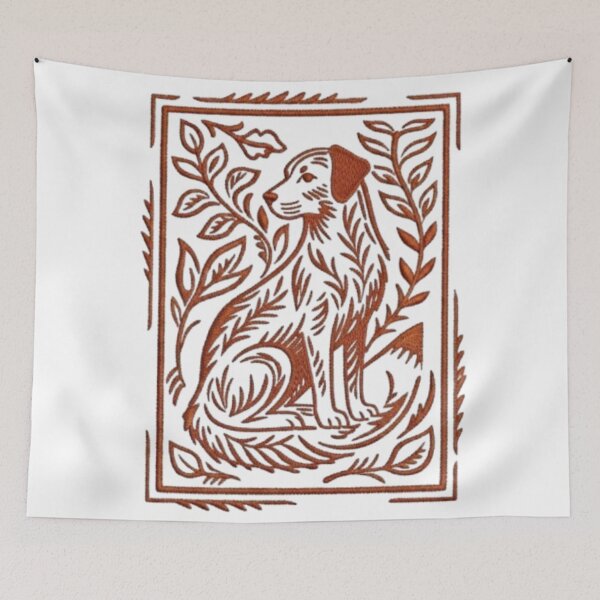 Item preview, Dog Woodblock Print designed and sold by PhreshPickt.