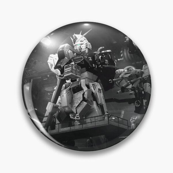 Item preview, black white nu gundam maintenance factory illustration digital art designed and sold by sabartgunpla.