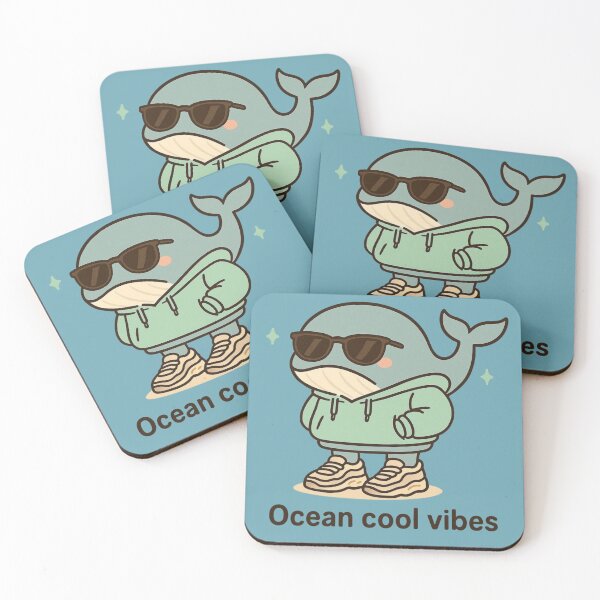 Item preview, Ocean Cool Vibes Kawaii Whale Hoodie Illustration designed and sold by Aloloco.