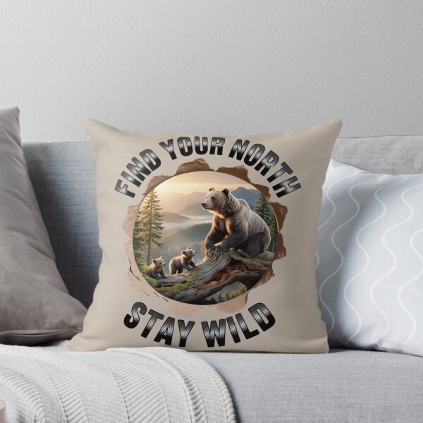 Item preview, bear family - hiking - camping - national park – bear adventure - scenic view - woodland - rustic - alpine - pacific northwest - canadian wilderness - leave no trace - protect the wild - bear country designed and sold by JansenGS.