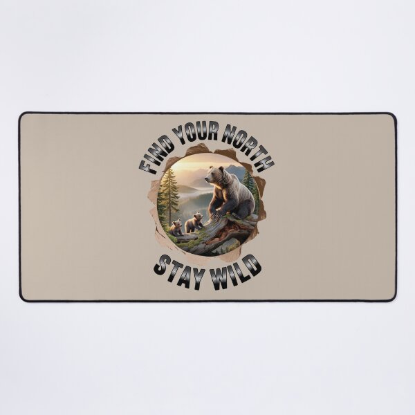 Item preview, bear family - hiking - camping - national park – bear adventure - scenic view - woodland - rustic - alpine - pacific northwest - canadian wilderness - leave no trace - protect the wild - bear country designed and sold by JansenGS.