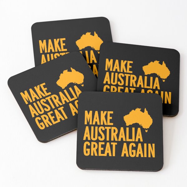 Item preview, Make Australia Great Again (MAGA) Map Gold designed and sold by Groovys-Goods.