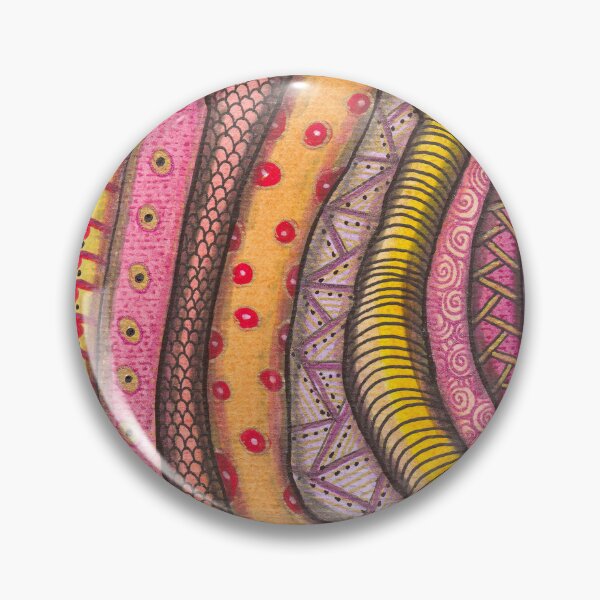Item preview, Warm Golden Waves - Organic Zentangle Patterns designed and sold by ColorWander.