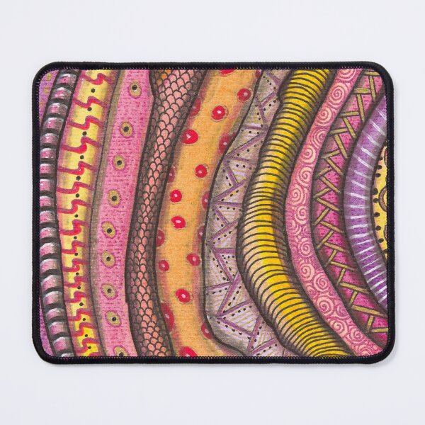 Item preview, Warm Golden Waves - Organic Zentangle Patterns designed and sold by ColorWander.