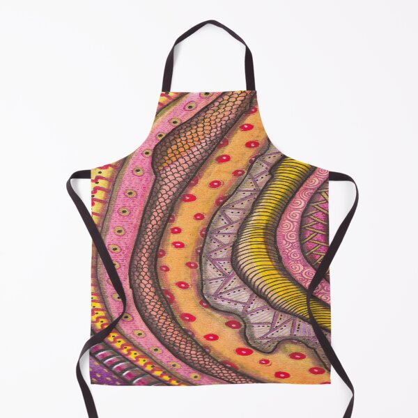 Item preview, Warm Golden Waves - Organic Zentangle Patterns designed and sold by ColorWander.