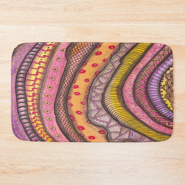 Item preview, Warm Golden Waves - Organic Zentangle Patterns designed and sold by ColorWander.