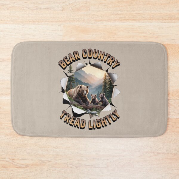 Item preview, bear family - hiking - camping - national park – bear adventure - scenic view - woodland - rustic - alpine - pacific northwest - canadian wilderness - leave no trace - protect the wild - bear country designed and sold by JansenGS.