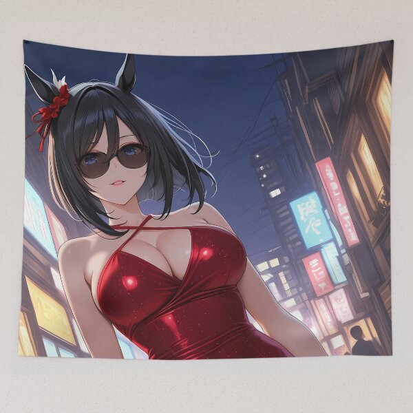 Item preview, Eishin Flash Uma Musume Pretty Derby Neon Street Red Glam designed and sold by Spraykart.