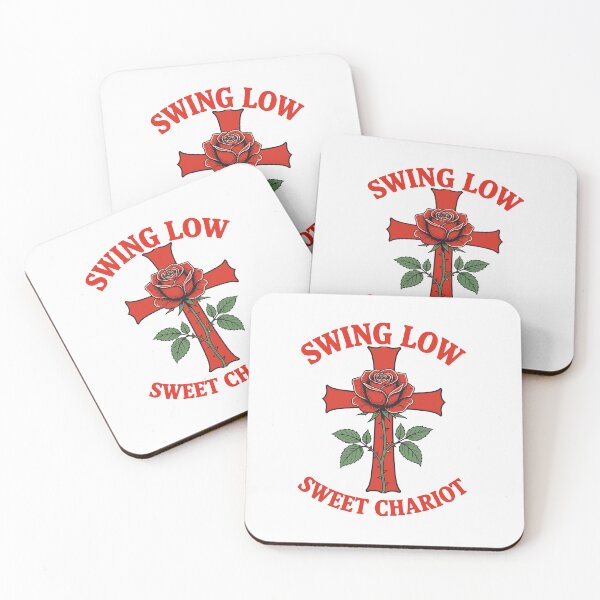 Item preview, Swing Low Sweet Chariot Cross and Rose Motif designed and sold by taiche.