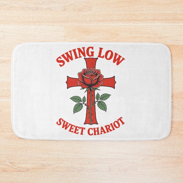 Item preview, Swing Low Sweet Chariot Cross and Rose Motif designed and sold by taiche.