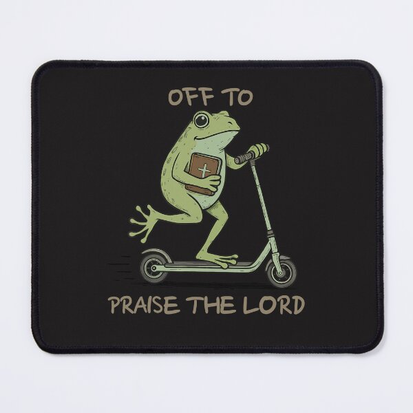 Item preview, Off To Praise The Lord Funny Christian Frog designed and sold by kiralynstration.