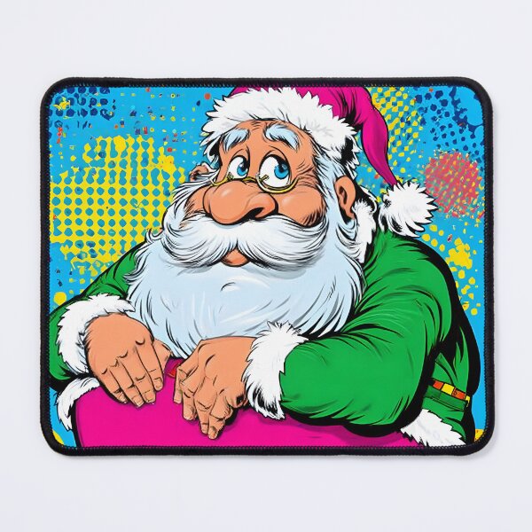 Item preview, Pop art Santa on Colorful Urban Rooftop designed and sold by Artessie.