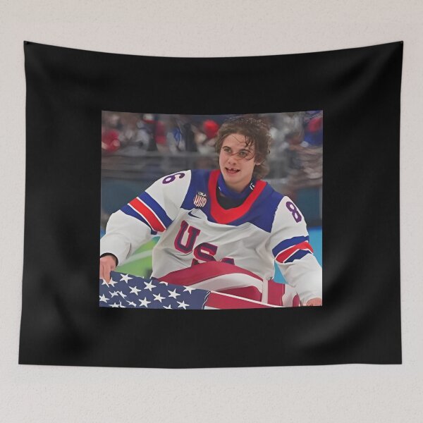 Item preview, Jack Hughes Usa Gold Hockey, Patriotic hockey, American Hockey Pride designed and sold by CLOUDYMOODS.