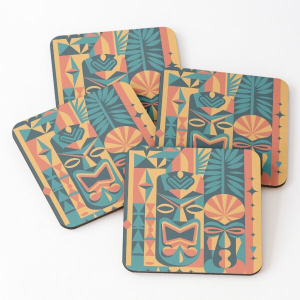 Item preview, Mid-Century Modern Tiki Art Print | Retro Atomic Polynesian Tropical Design designed and sold by Tamas Das.
