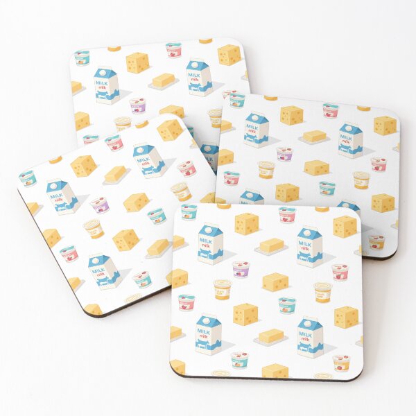 Item preview, Milk and Dairy Products Pattern Art designed and sold by PriyankaSonara.