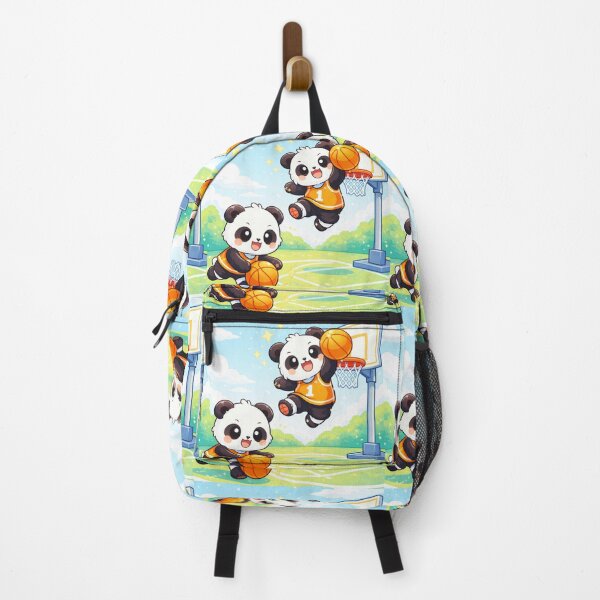 Item preview, Kawaii Panda Basketball Illustration - Cute Panda Cubs Slam Dunk Art. designed and sold by Lylysun.