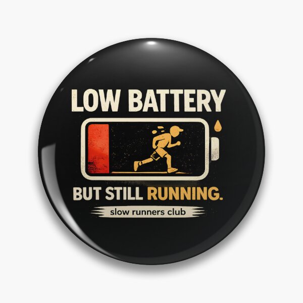 Item preview, Low Battery But Still Running Funny Runner Shirt Design designed and sold by AdicretorDesign.