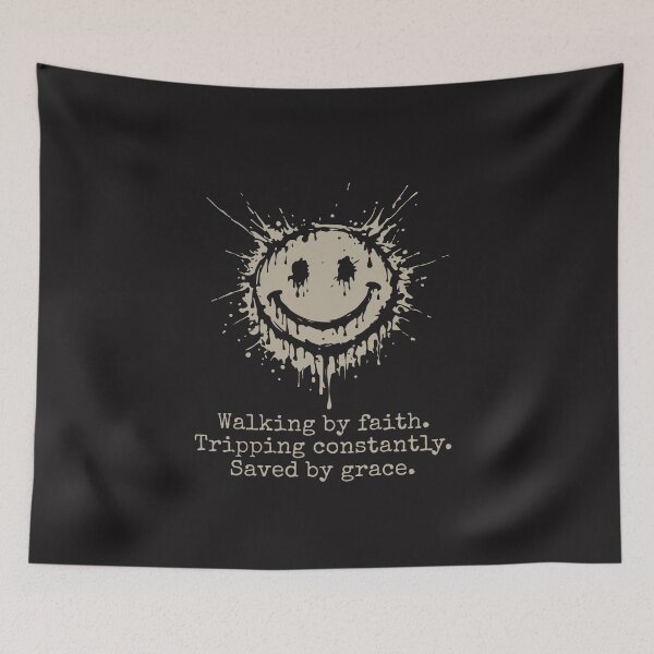 Item preview, Walking By Faith Saved By Grace Christian Quote designed and sold by kiralynstration.