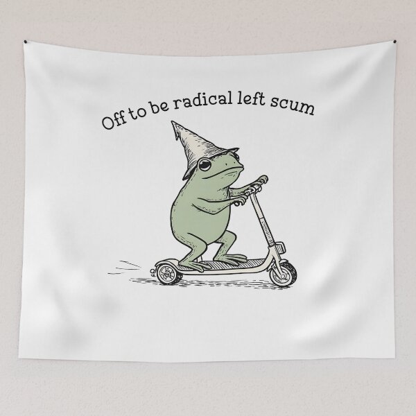 Item preview, Vintage Off To Be Radical Left Scum Frog designed and sold by SKULLS4INT.