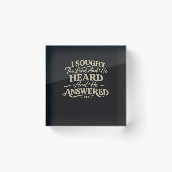 Item preview, I Sought The Lord And He Heard Christian Faith Quote designed and sold by kiralynstration.