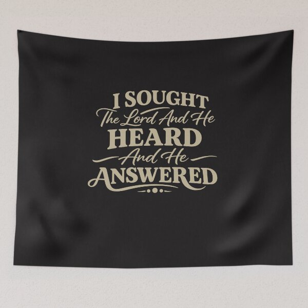 Item preview, I Sought The Lord And He Heard Christian Faith Quote designed and sold by kiralynstration.