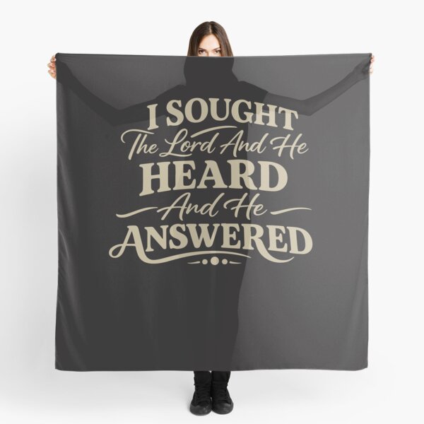 Item preview, I Sought The Lord And He Heard Christian Faith Quote designed and sold by kiralynstration.