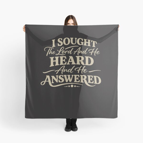 Item preview, I Sought The Lord And He Heard Christian Faith Quote designed and sold by kiralynstration.