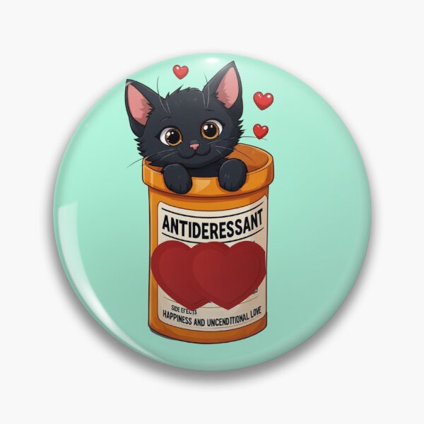 Item preview, Purr-scription for Happiness" Kitten Antidepressant Illustration designed and sold by sanorastyle.