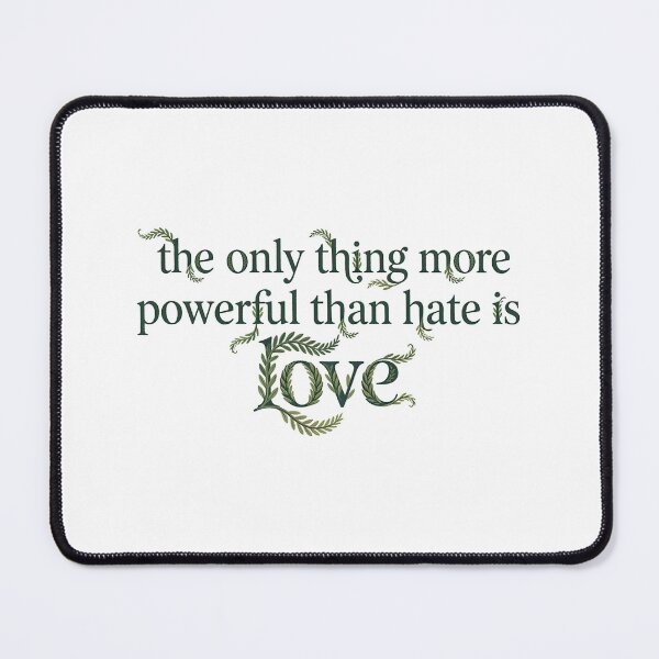 Item preview, Verdant Wisdom: Love Over Hate Botanical Typography designed and sold by zzz888.