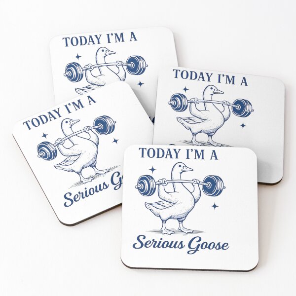 Item preview, Today I'm A Serious Goose, Gym Goose, Funny Workout Duck, Weightlifting Goose, Fitness Meme Shirt designed and sold by Mavriboy.