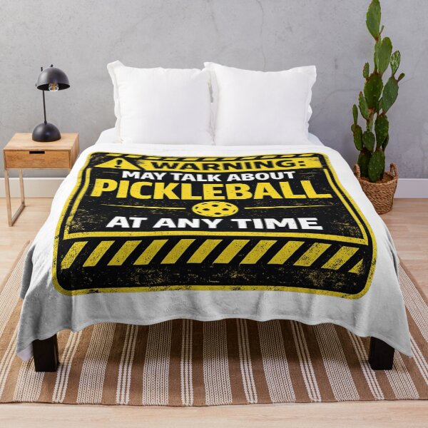 Item preview, Funny Pickleball Dad Gift – Warning May Talk About Pickleball – Humorous Father Player Design designed and sold by Pickleball-Gift.