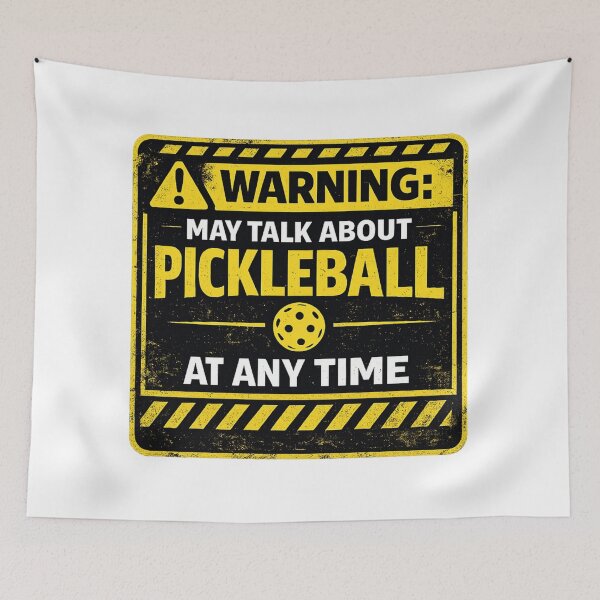 Item preview, Funny Pickleball Dad Gift – Warning May Talk About Pickleball – Humorous Father Player Design designed and sold by Pickleball-Gift.