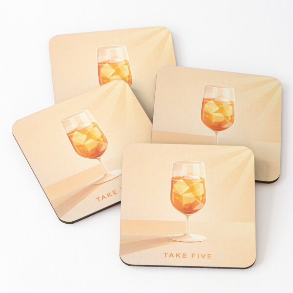 Item preview, Take Five Minimal Drink Art designed and sold by the-dovlat.