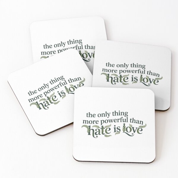 Item preview, Love Over Hate Botanical Typography designed and sold by zzz888.