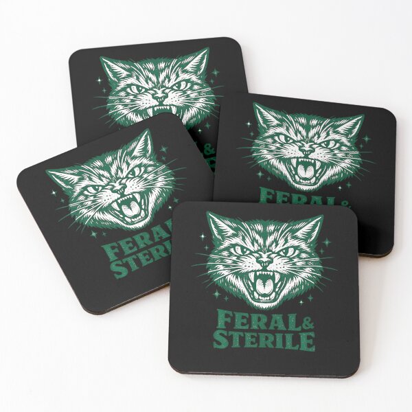 Item preview, Feral  Sterile Retro Cat Tnr Mom Funny Women Cat Lover T-Shirt designed and sold by VillociShop.