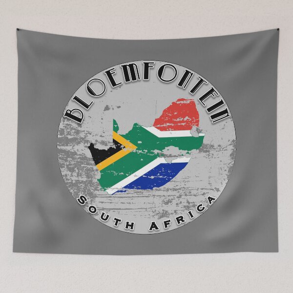 Item preview, Bloemfontein South Africa | Worn Flag Travel Badge designed and sold by World Designs.