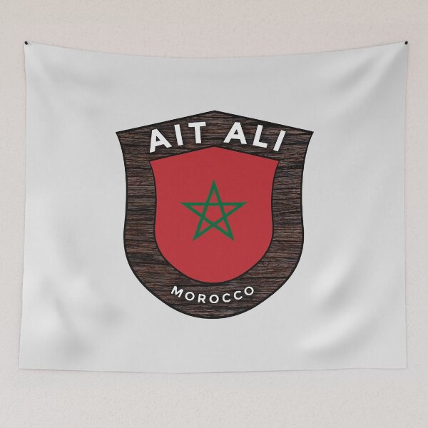 Item preview, Ait Ali Morocco | Flag Shield Travel Emblem designed and sold by World Designs.