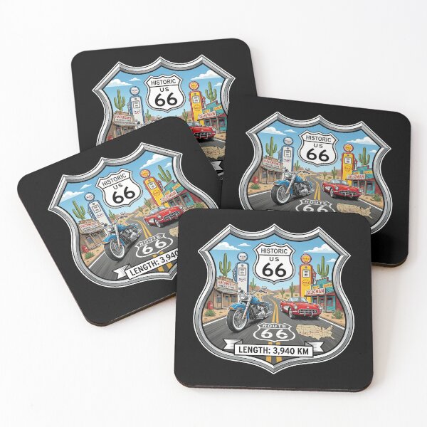 Item preview, Route 66 Retro Route Travel Illustration designed and sold by enzoade.