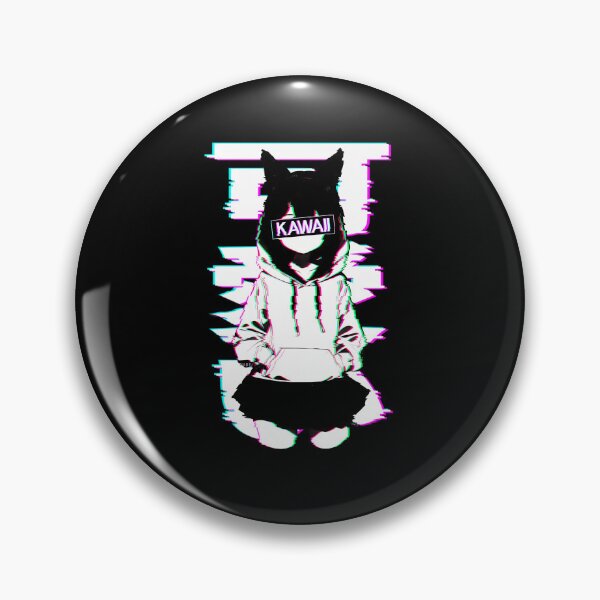 Item preview,  Kawaii Nekomimi Anime Cat Girl Glitch Art designed and sold by GGGMerch.