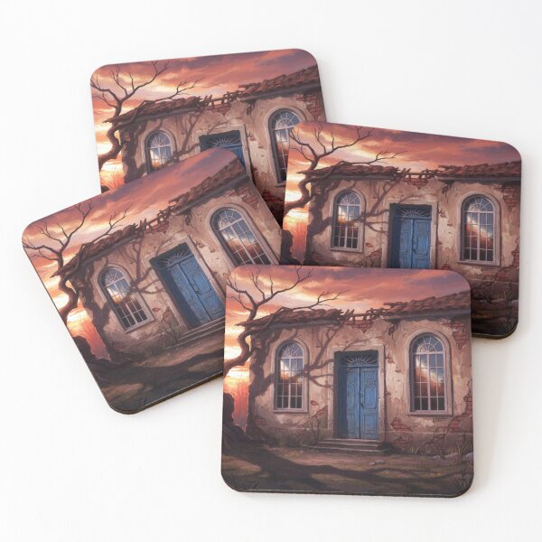 Item preview, dilapidated house in the evening light designed and sold by Sigtrix.