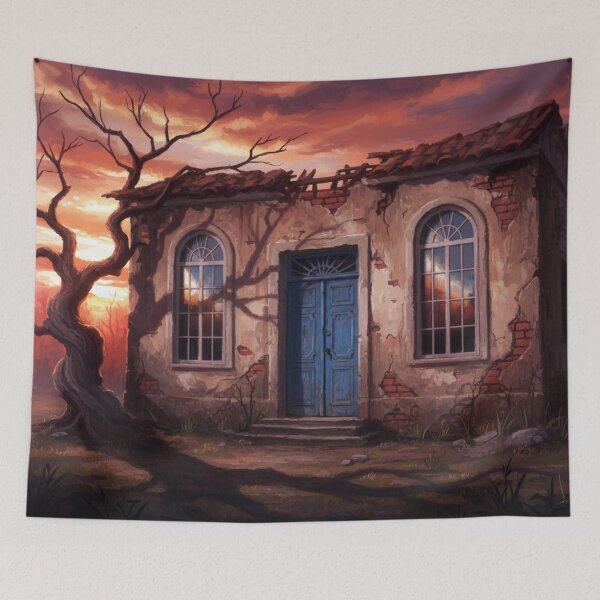 Item preview, dilapidated house in the evening light designed and sold by Sigtrix.