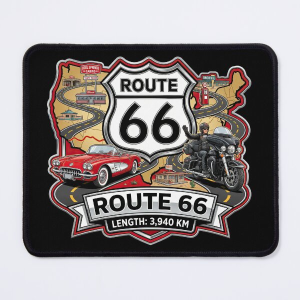 Item preview, Route 66 Legendary Road Trip Illustration designed and sold by enzoade.