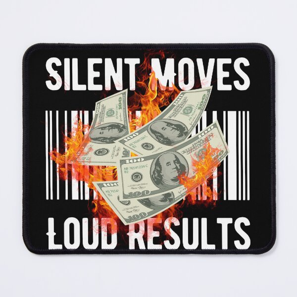 Item preview, Silent Moves Loud Results - Hustle & Success Typography designed and sold by PACS0011.
