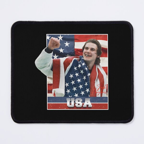 Item preview, Jack Hughes Usa Gold Hockey, Patriotic hockey, American Hockey Pride designed and sold by CLOUDYMOODS.