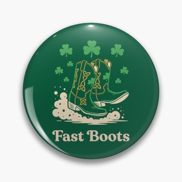 Item preview, Lucky Fast Boots Shamrock Pattern Country Aesthetic designed and sold by SplashTastic.