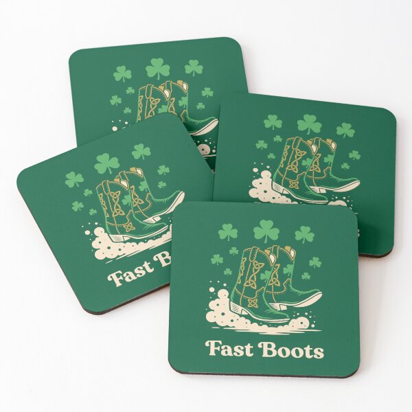 Item preview, Lucky Fast Boots Shamrock Pattern Country Aesthetic designed and sold by SplashTastic.